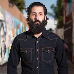 Iron Heart overdyed indigo 11.5 oz denim overshirt IHSH-141